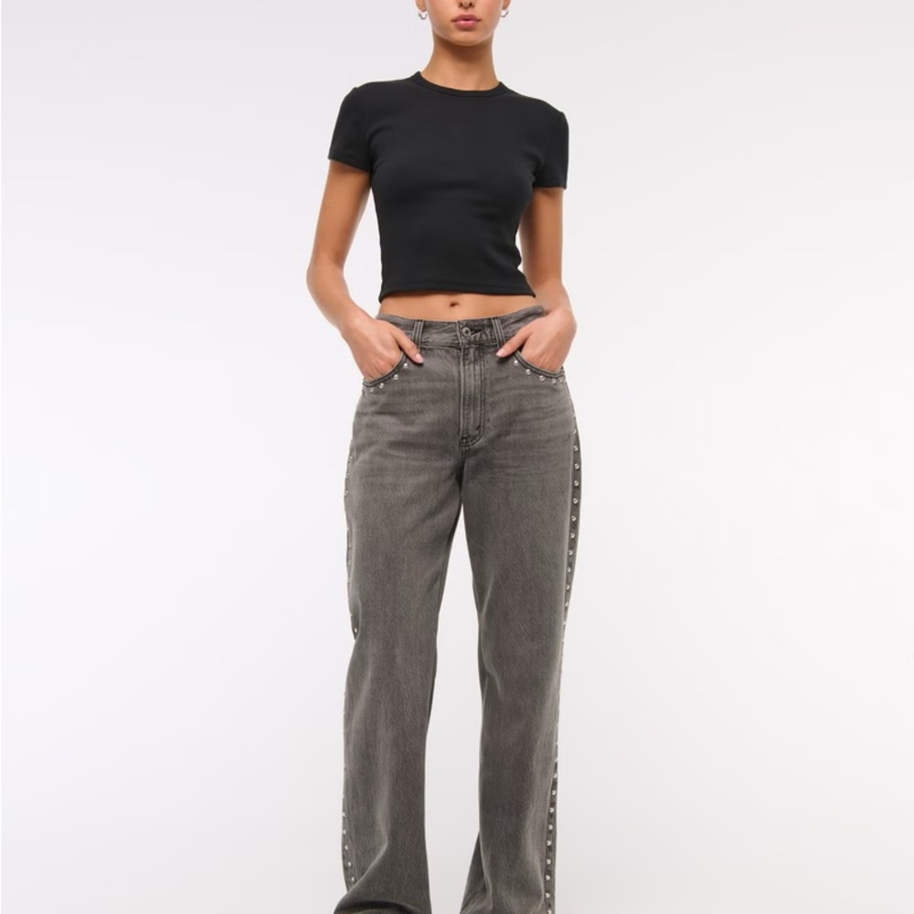 Abercrombie & Fitch High Rise Loose Jean Curve Love